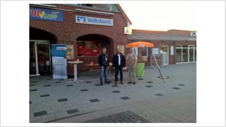 Informationsstand am Markttreff